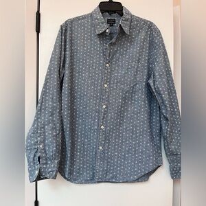 JCrew Men’s button down chambray flower shirt
